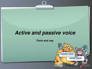 Active and Passive Voice