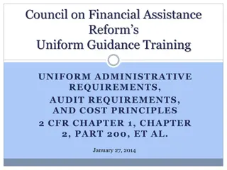 Reforming Audit Requirements for Federal Awards