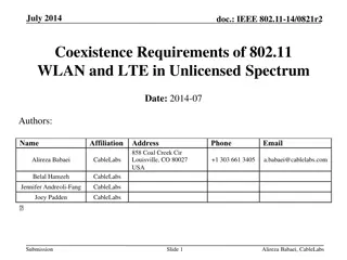 Coexistence Requirements of 802.11 WLAN and LTE in Unlicensed Spectrum