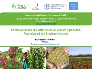 International Quinoa Conference 2016: Enhancing Quinoa Cultivation in Marginal Environments