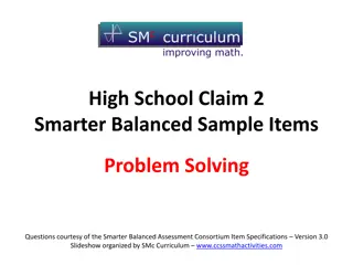 High School Sample Problem-Solving Questions