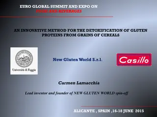 Innovative Detoxification Method for Gluten Proteins in Cereals at Euro Global Summit on Food and Beverages