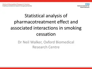 Statistical Analysis of Pharmacotreatment Effect in Smoking Cessation