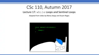 While Loops and Sentinel Loops in Python