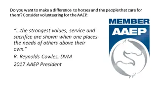 Opportunities for Volunteering with AAEP