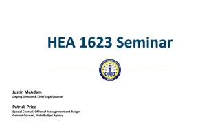 Overview of HEA 1623 Seminar on Rulemaking Changes