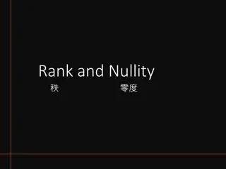 Rank and Nullity in Linear Algebra