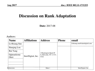 Discussion on Rank Adaptation for SU-MIMO Transmission in IEEE 802.11-17/1253