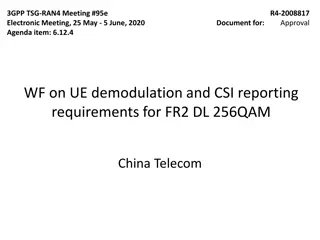 PDSCH Demodulation Parameters & Requirements Discussion