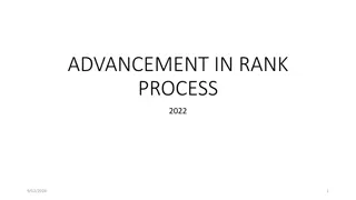 Faculty Advancement Process Timeline and Criteria