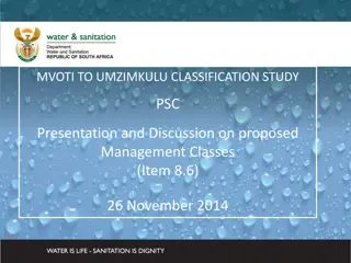 Mvoti to Umzimkulu Classification Study and DWA Corporate Identity Presentation