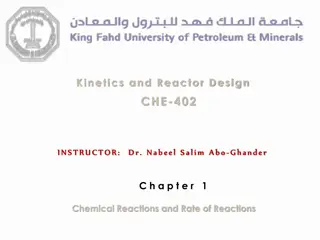 Fundamentals of Chemical Kinetics and Reactor Design