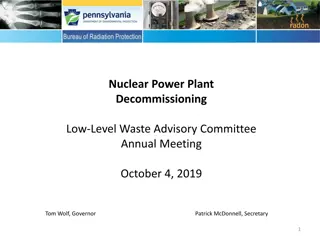 Nuclear Power Plant Decommissioning Overview