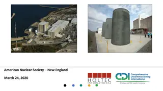 Holtec Decommissioning Plan for Pilgrim Nuclear Power Plant