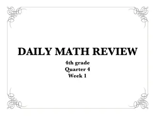 Fourth Grade Daily Math Review Q4 Week 1-4 Activities