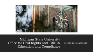 Michigan State University Office for Civil Rights and Title IX Education and Compliance: AY 2019-2020 Snapshot