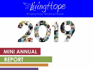 Living Hope Annual Report 2019 - Bringing Hope and Breaking Despair