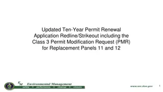 Updated Ten-Year Permit Renewal Application - Class 3 Permit Modification Request