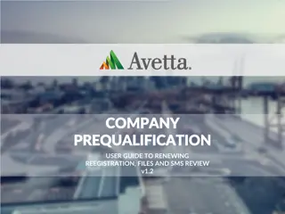 Guide to Company Prequalification Renewal and Registration Process