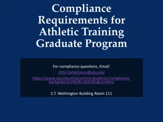 Compliance Requirements for Athletic Training Graduate Program