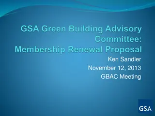 Green Building Advisory Committee Membership Renewal Proposal