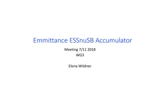 ESSnuSB Emmittance Accumulator Meeting Summary