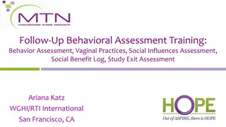 Follow-Up Behavioral Assessment Training and Forms Review