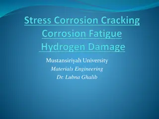 Stress Corrosion Cracking and Corrosion Fatigue in Materials Engineering