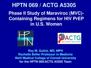 Study of Maraviroc-Containing Regimens for HIV PrEP in U.S. Women: HPTN 069/ACTG A5305 Phase II Study