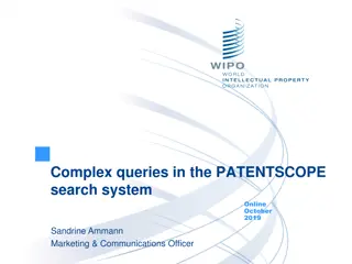 Complex Queries in PATENTSCOPE Search System