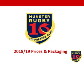 2018/19 Rugby Season Pricing and Membership Details