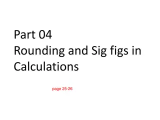 Rounding and Significant Figures in Calculations