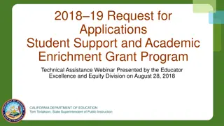 Student Support and Academic Enrichment Grant Program Overview