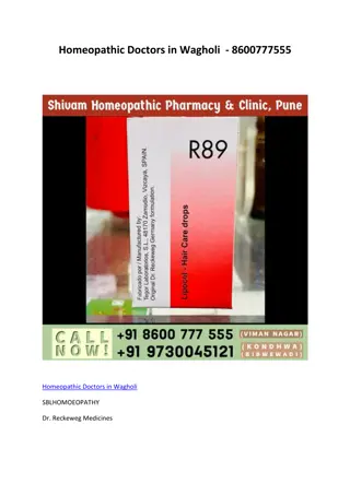 Homeopathic Doctors in Wagholi  - 8600777555