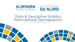 Francophone Demographics in Ontario - June 18th, 2018