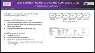 Exploring Usability Testing of New Interface in JMP Custom Design