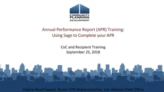 Using Sage for CoC Annual Performance Report Training