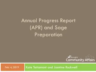 Data Quality Reporting and Sage Preparation Overview