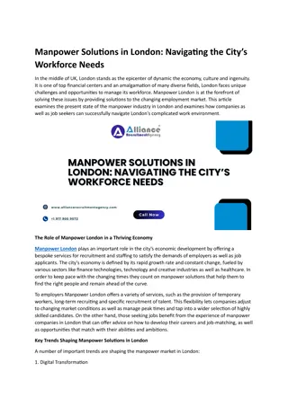 Manpower Solutions in London Navigating the City’s Workforce Needs