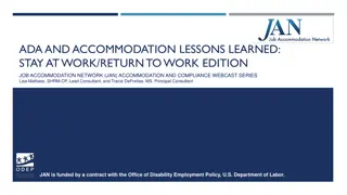 ADA and Accommodation Lessons Learned: Stay at Work/Return to Work Edition