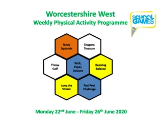 Worcestershire West Weekly Physical Activity Programme - School Games Logo Activities