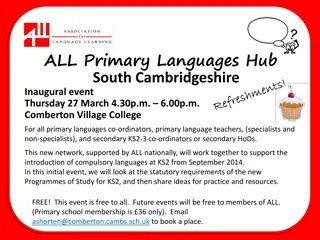 All Primary Languages Hub South Cambridgeshire Inaugural Event