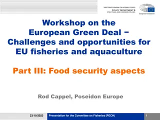 Workshop on European Green Deal Challenges & Opportunities for EU Fisheries and Aquaculture