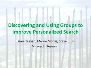 Enhancing Search Personalization Through Group Dynamics