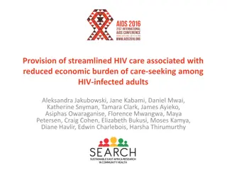 Impact of Streamlined HIV Care on Economic Burden among Infected Adults