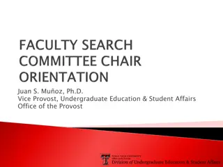 University Faculty Search and Affirmative Action Overview