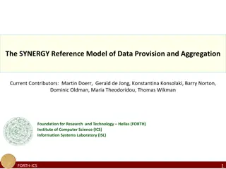 SYNERGY Reference Model for Data Provision and Aggregation