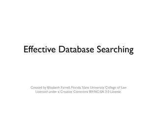 Effective Database Searching Methods and Techniques