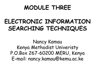 Mastering Electronic Information Searching Techniques