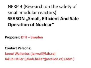 SEASON Project: Research on Safety of Small Modular Reactors